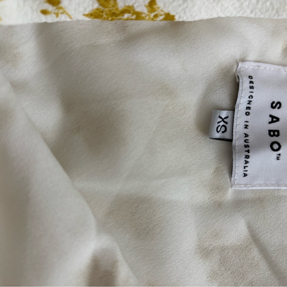 Sabo White and Gold Dress